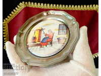 Καλαίσθητο πιάτο, σουπλά με εικόνα Υφαντικής