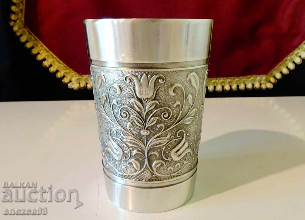 Pewter mug, cup, flowers, 300 ml Pewter mug, cup, flowers, 300 ml