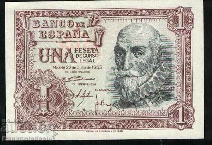Ισπανία 1 Peseta 1953 Διαλέξτε 144 Unc Ref 4794