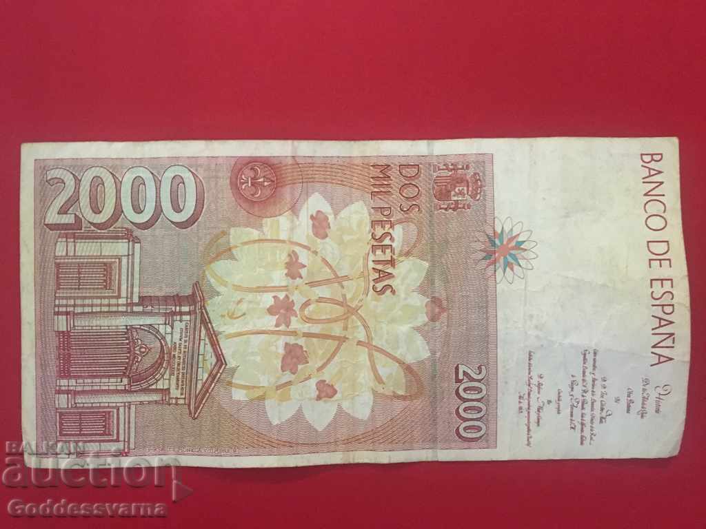 Spain 2000 Pesetas 1992 Pick 164 Ref 5112 with price 27.00 BGN | € 13.80 Spain 2000 Pesetas 1992 Pick 164 Ref 5112 with price 27.00 BGN | € 13.80