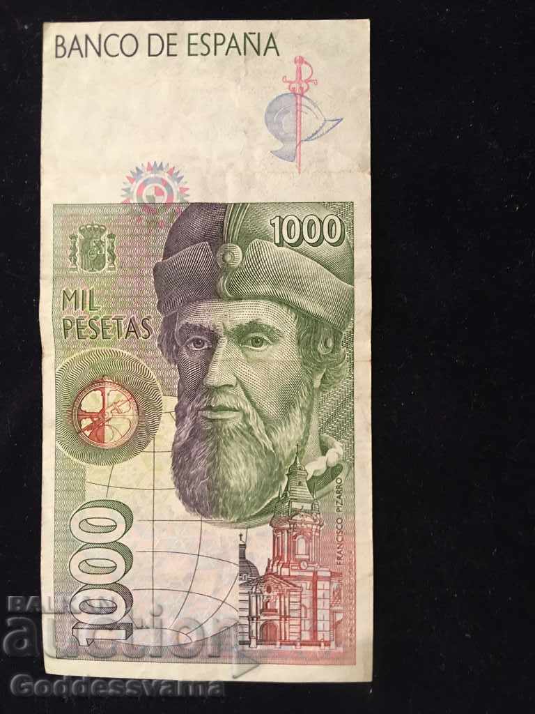 Spain 1000 Pesetas 1992 Pick 163 Ref 9467 with price 18.00 BGN | € 9.20 Spain 1000 Pesetas 1992 Pick 163 Ref 9467 with price 18.00 BGN | € 9.20
