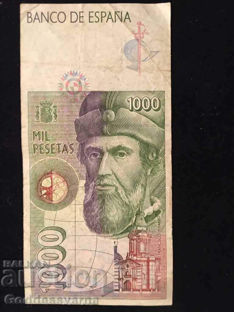Spain 1000 Pesetas 1992 Pick 163 Ref 3227 with price 18.00 BGN | € 9.20 Spain 1000 Pesetas 1992 Pick 163 Ref 3227 with price 18.00 BGN | € 9.20
