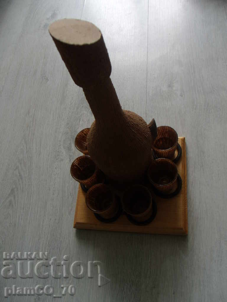 № * 5428 old set / service - cups with bottle - 6 № * 5428 old set / service - cups with bottle - 6
