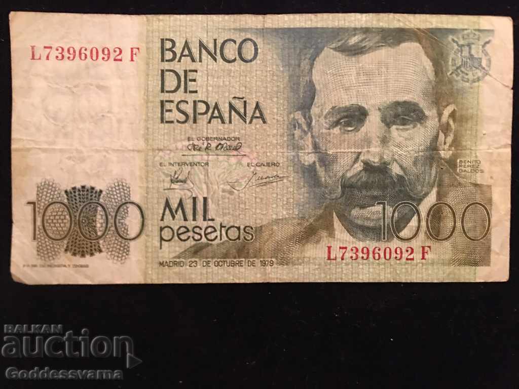 Spania 1000 Pesetas 1979 Pick 158 Ref 6092