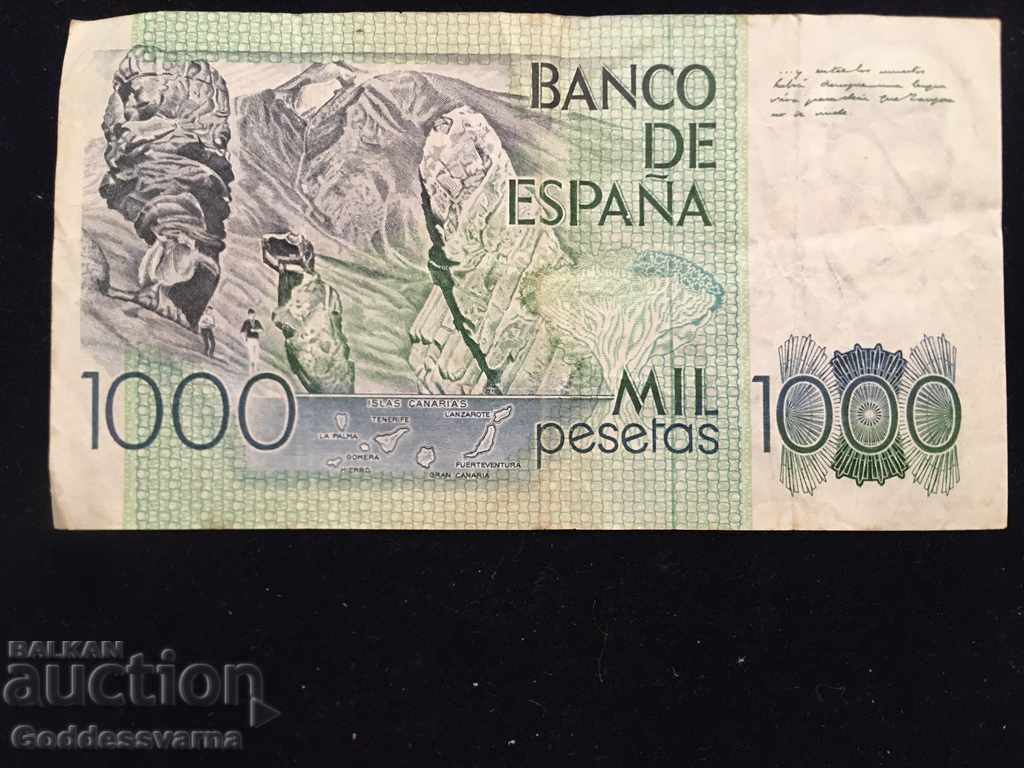 Spain 1000 Pesetas 1979 Pick 158 Ref 0863 with price 20.00 BGN | € 10.23 Spain 1000 Pesetas 1979 Pick 158 Ref 0863 with price 20.00 BGN | € 10.23