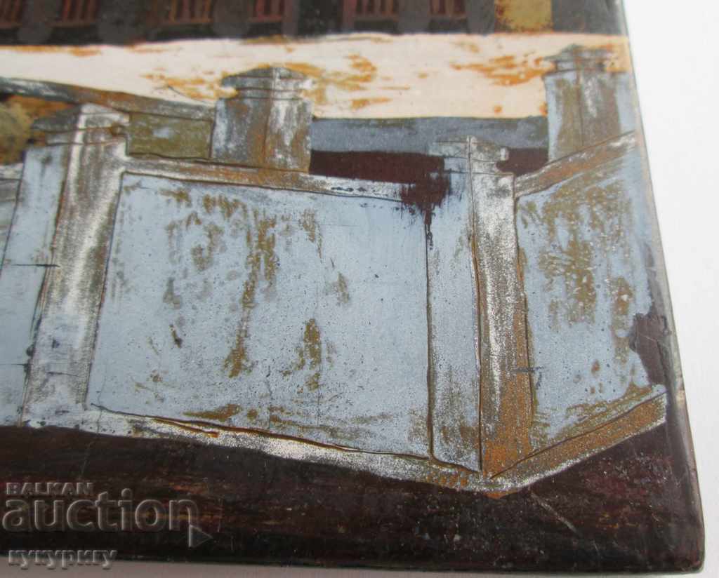 Very old Chinese painting landscape painting on wood - 5 Very old Chinese painting landscape painting on wood - 5