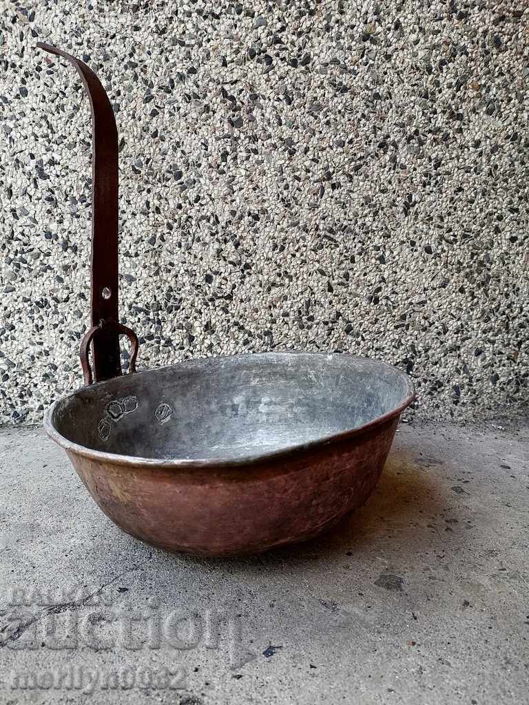 Παλιό χάλκινο ταψί, χαλκός, δίσκος, χάλκινο δοχείο - 6 Παλιό χάλκινο ταψί, χαλκός, δίσκος, χάλκινο δοχείο - 6