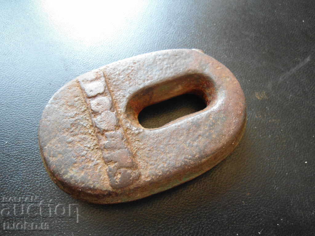 Auction Old weight, mace, markings Auction Old weight, mace, markings