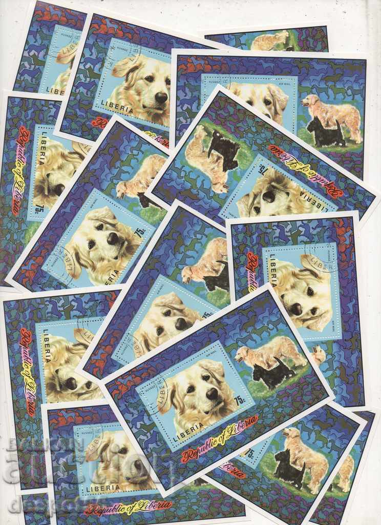 1974. Liberia. Air. mail - Dogs. 15 Blocks.