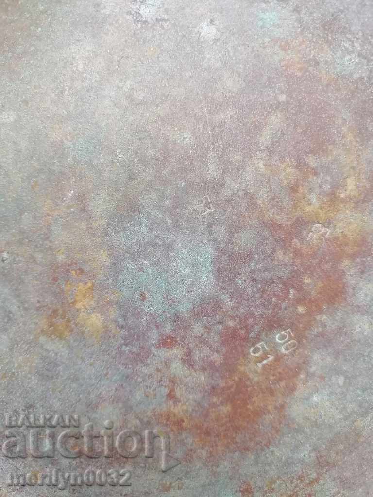 Talere din alamă pentru cântar vechi, pereche, cântar cu contragreutate - 6 Talere din alamă pentru cântar vechi, pereche, cântar cu contragreutate - 6