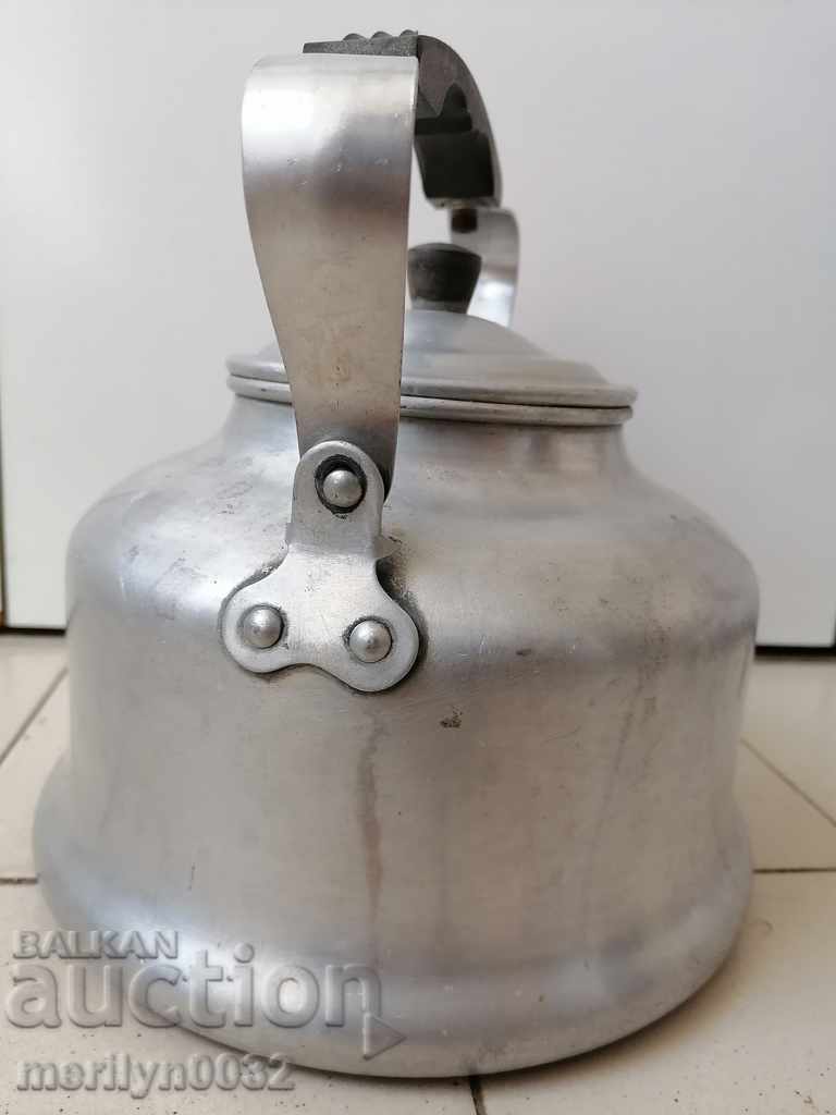 Delivery of Old aluminum teapot, coffee pot, second world jug