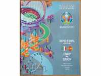 Football program Italy-Spain - Semi-final EURO 2020