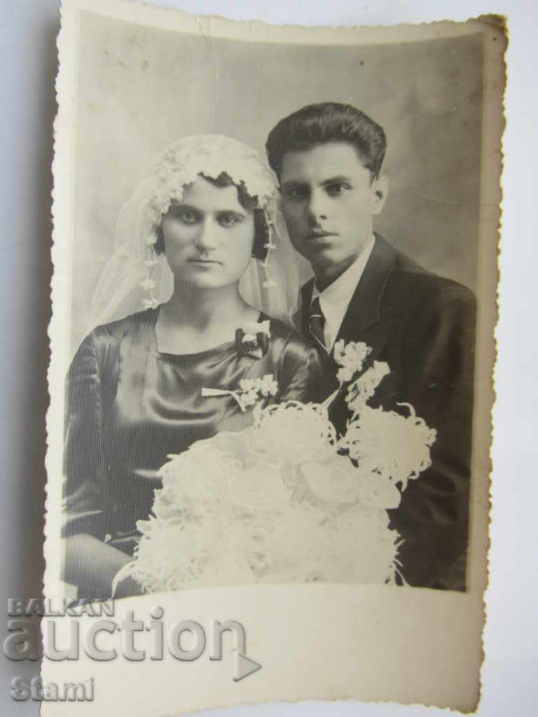 An old wedding photo from the 1930s. with price 12.00 BGN | € 6.14 An old wedding photo from the 1930s. with price 12.00 BGN | € 6.14