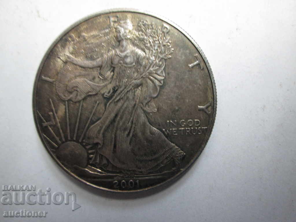 2001 SILVER EAGLE 1DOLAR - 5 2001 SILVER EAGLE 1DOLAR - 5