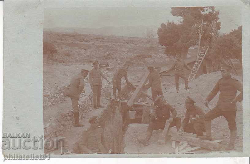 PHOTO 1st WORLD WAR - Trench CONSTRUCTION