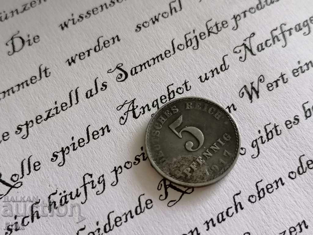 Κέρμα Ράιχ - Γερμανία - 5 pfennigs 1917