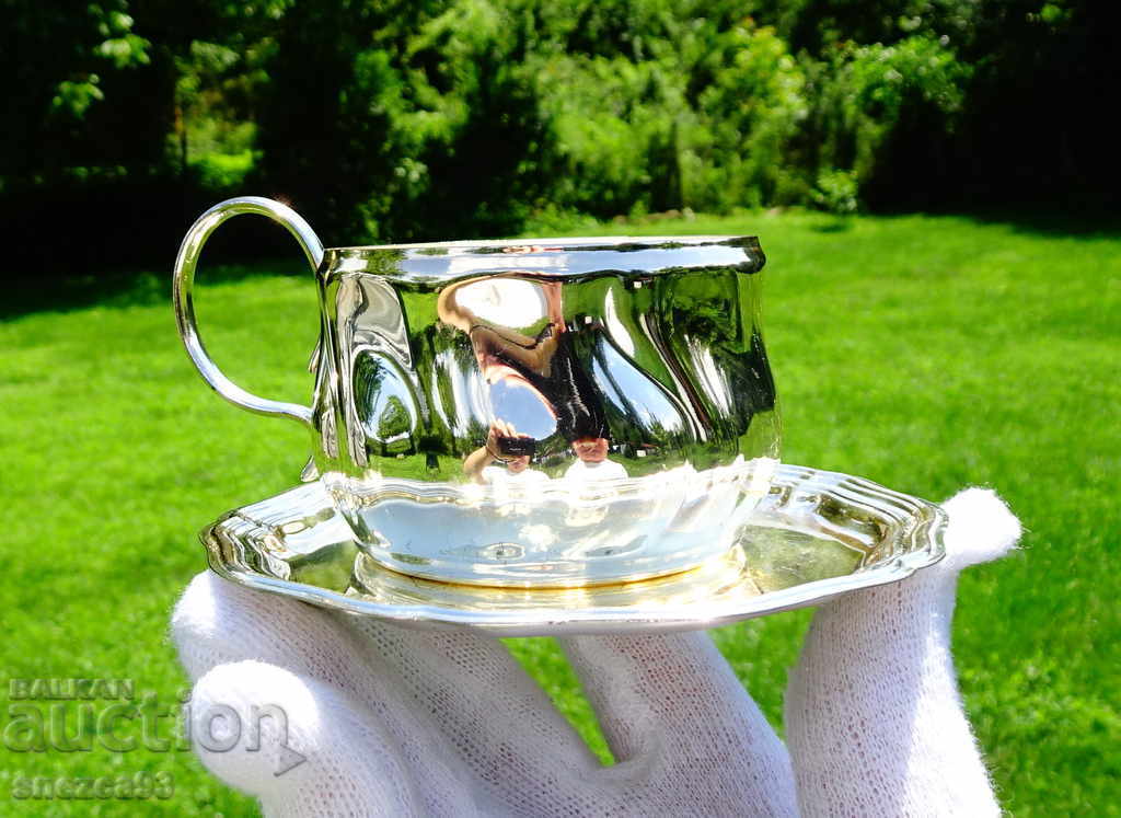 Silver-plated coaster with plate Quist W.Germany with price 9.90 BGN | € 5.06 Silver-plated coaster with plate Quist W.Germany with price 9.90 BGN | € 5.06