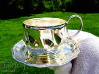 Silver-plated coaster with plate Quist W.Germany