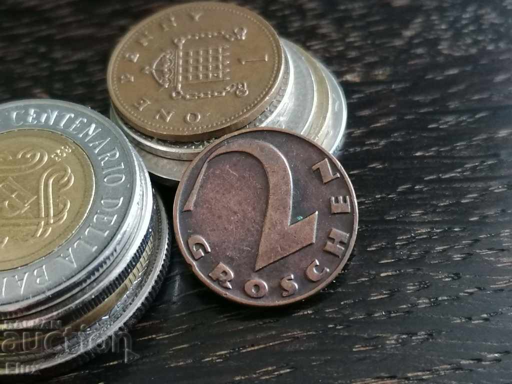 Mонета - Австрия - 2 гроша | 1928г.