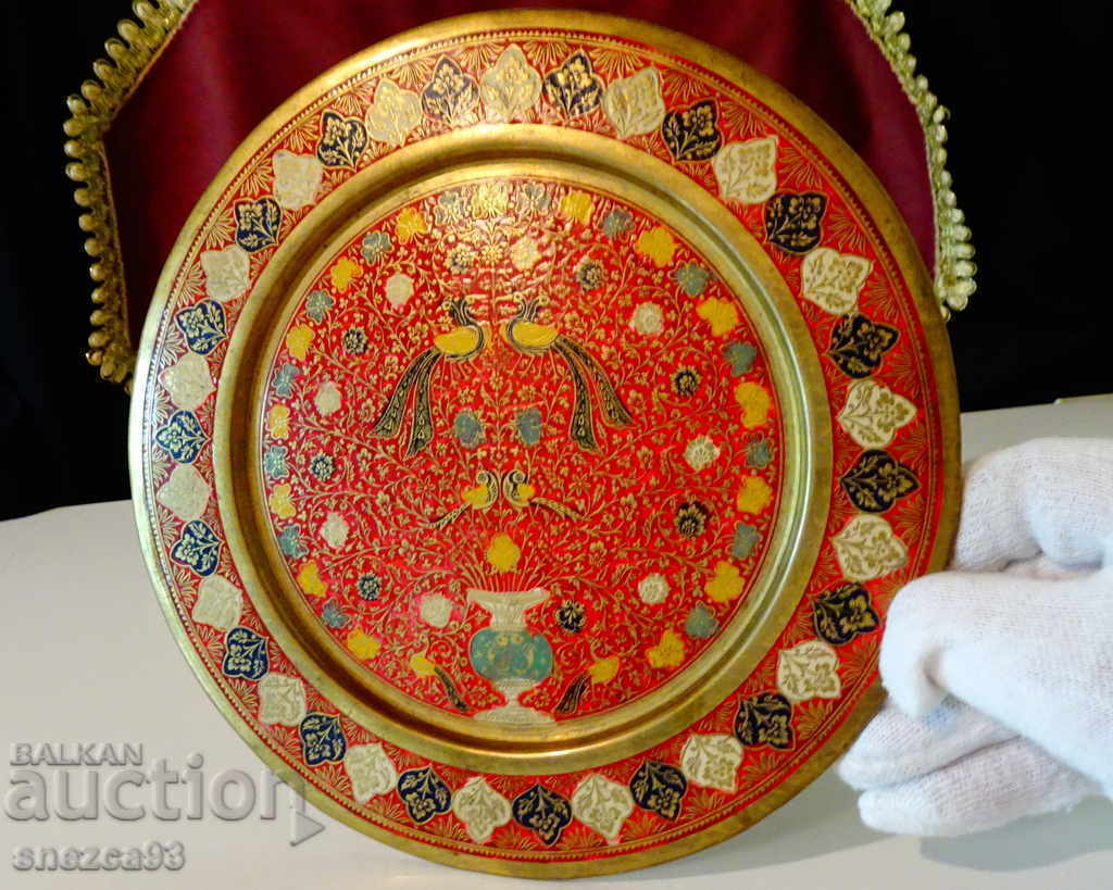 Αγγλικός χάλκινος δίσκος, πιάτο, πάνελ, κυψελωτό σμάλτο. - 7 Αγγλικός χάλκινος δίσκος, πιάτο, πάνελ, κυψελωτό σμάλτο. - 7