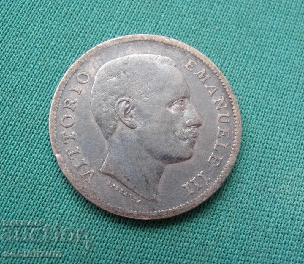 Italy 1 Lira 1901 R Silver Rare with price € 23.01 | 45.00 BGN