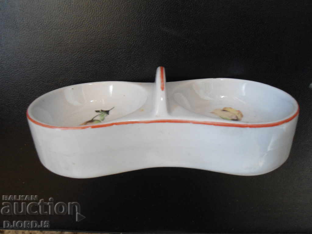Old porcelain salt shaker with price 10.00 BGN | € 5.11 Old porcelain salt shaker with price 10.00 BGN | € 5.11