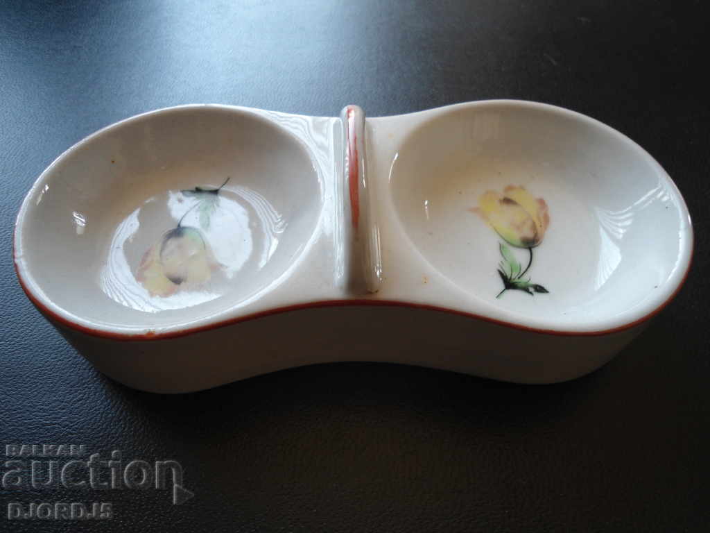 Auction Old porcelain salt shaker Auction Old porcelain salt shaker