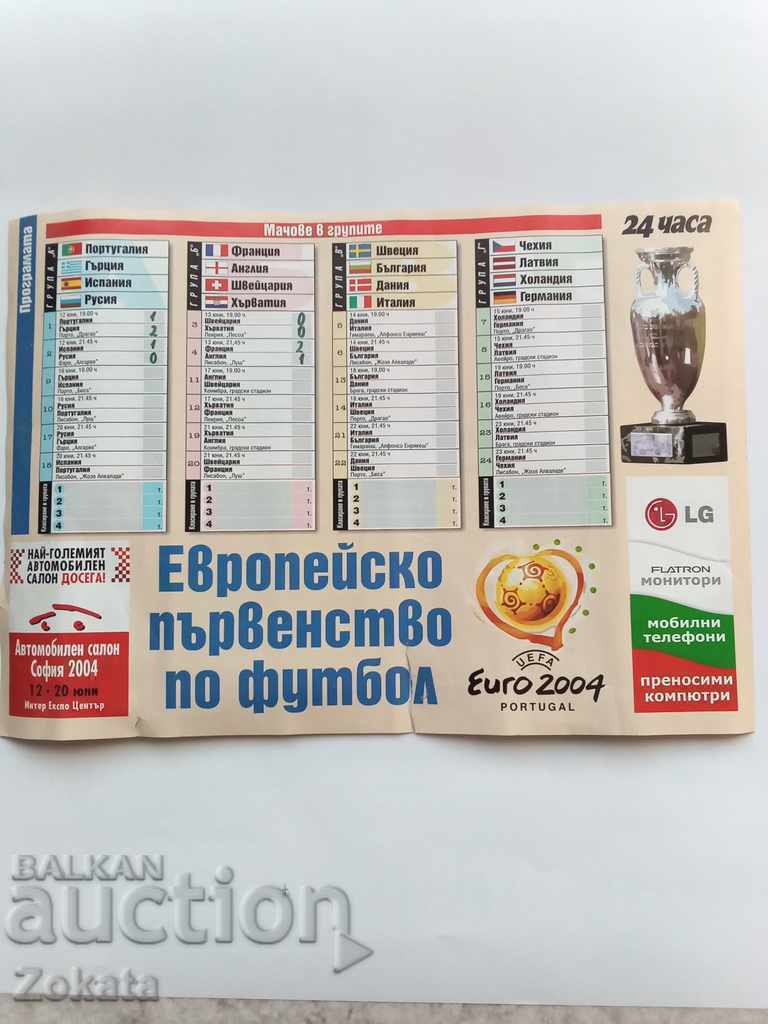 Πρόγραμμα Euro 2004 Πορτογαλία.