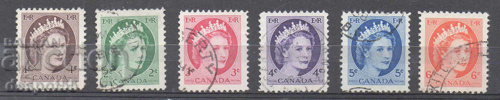 1954. Канада. Кралица Елизабет II - нормална хартия.