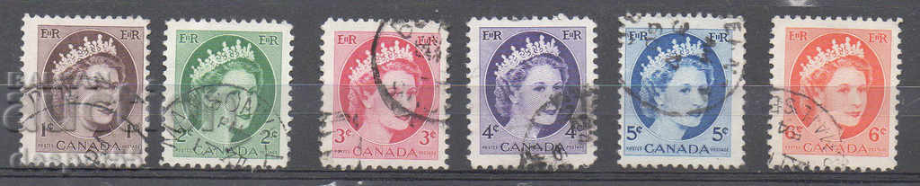1954. Καναδάς. Βασίλισσα Ελισάβετ Β - κανονικό χαρτί.