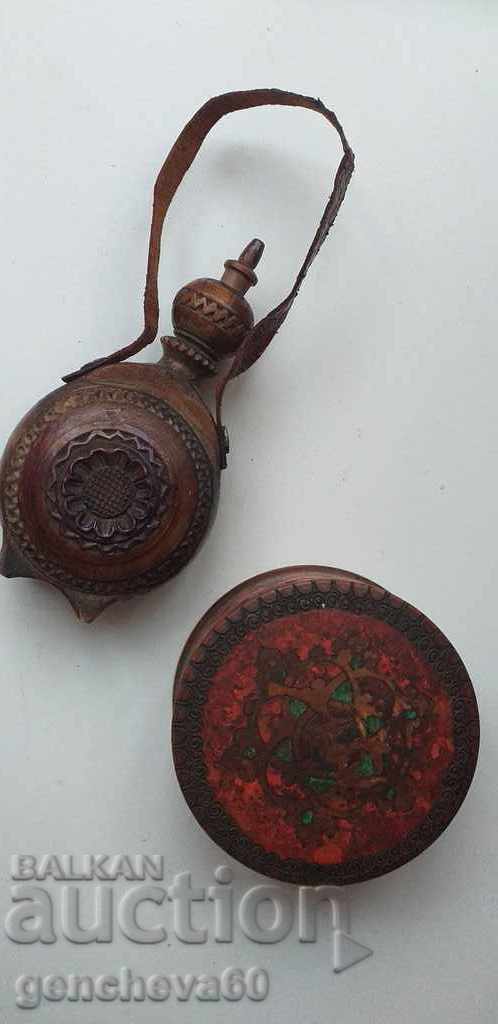 Old baklitsa pavur wood carving and jewelry box - 5