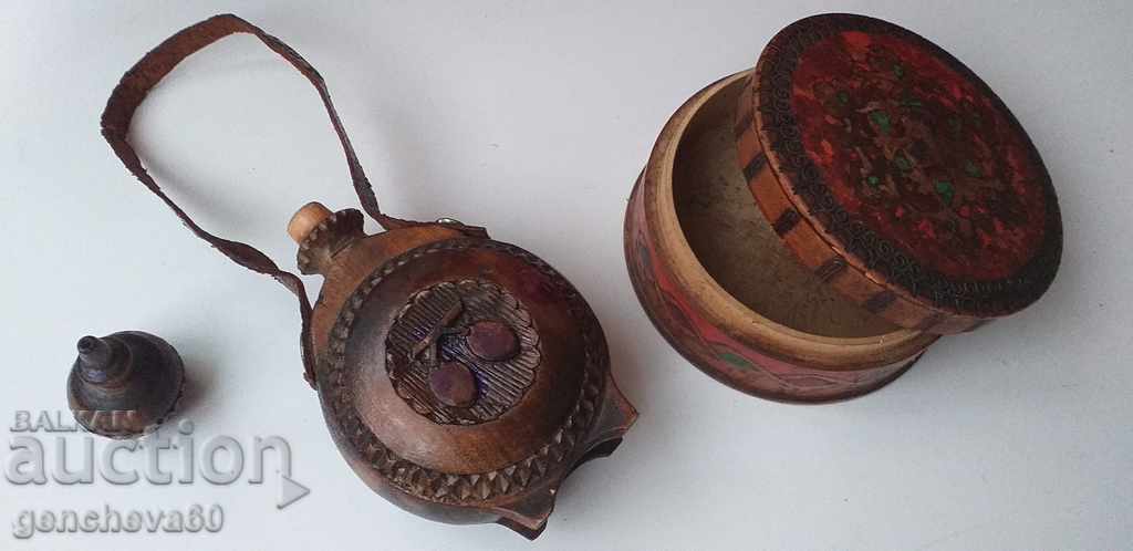 Old baklitsa pavur wood carving and jewelry box - 6