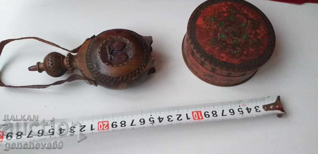 Old baklitsa pavur wood carving and jewelry box - 7