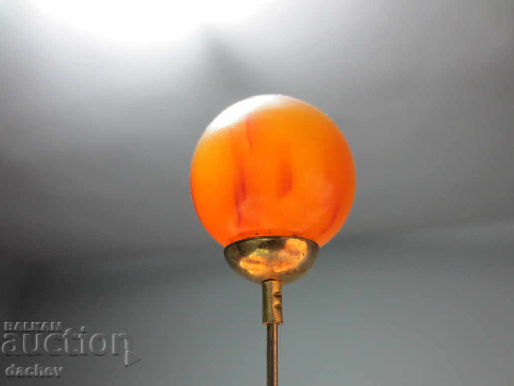 Μια σπάνια βελόνα με μεγάλο κεχριμπαρένιο στολίδι από τις αρχές του 20ου αιώνα - 7