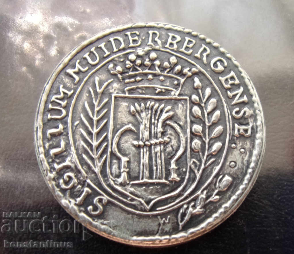 Аукцион Нидерландия  Сребърна Монета със Сертификат Сребро  Rare