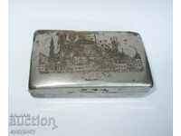 Old Turkish tobacco box tobacco box with mosque Istanbul