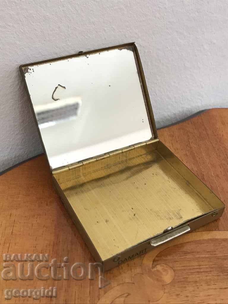 Metal pocket box with mirror. №0309