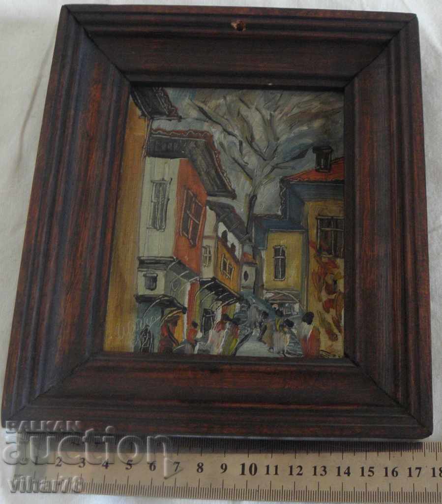 Delivery of picture of canvas-HOUSES FROM OLD PLOVDIV