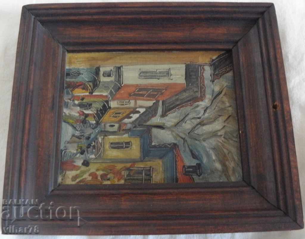 picture of canvas-HOUSES FROM OLD PLOVDIV - 5