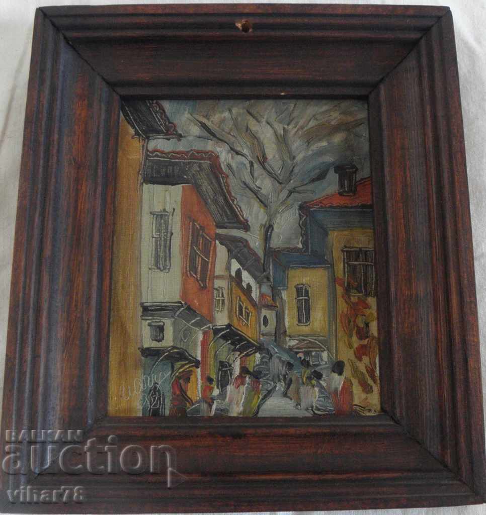 picture of canvas-HOUSES FROM OLD PLOVDIV - 6