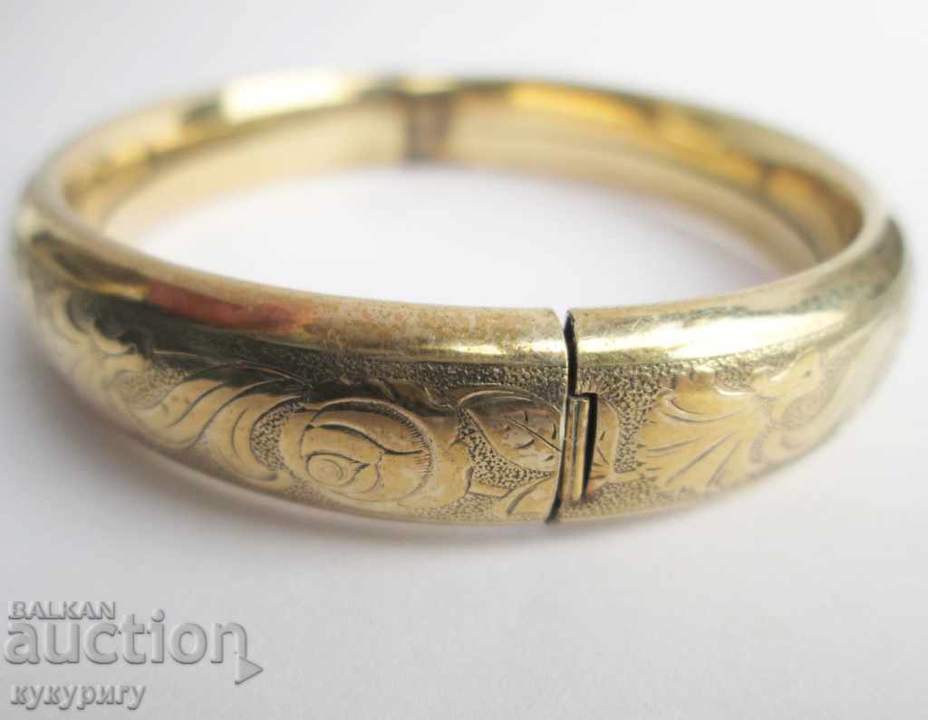 Livrarea Vechi brățară de aur aurită cu ornamente trandafiri Germania Livrarea Vechi brățară de aur aurită cu ornamente trandafiri Germania