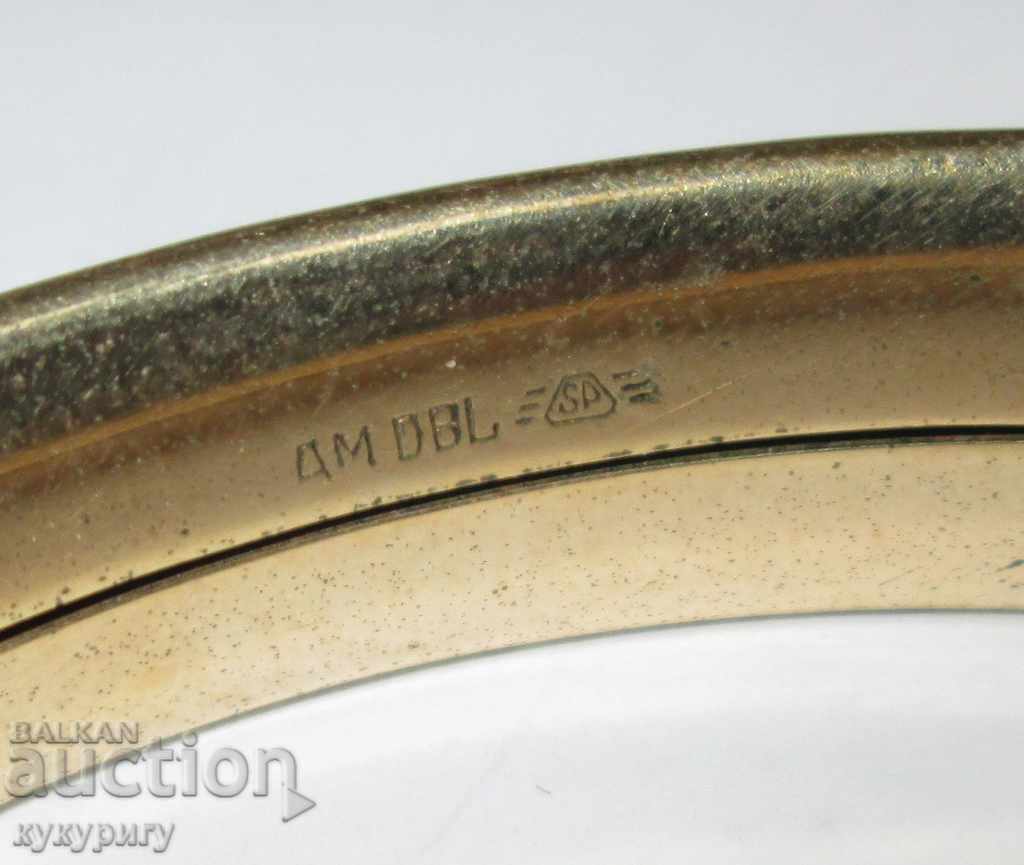 Vechi brățară de aur aurită cu ornamente trandafiri Germania - 6 Vechi brățară de aur aurită cu ornamente trandafiri Germania - 6