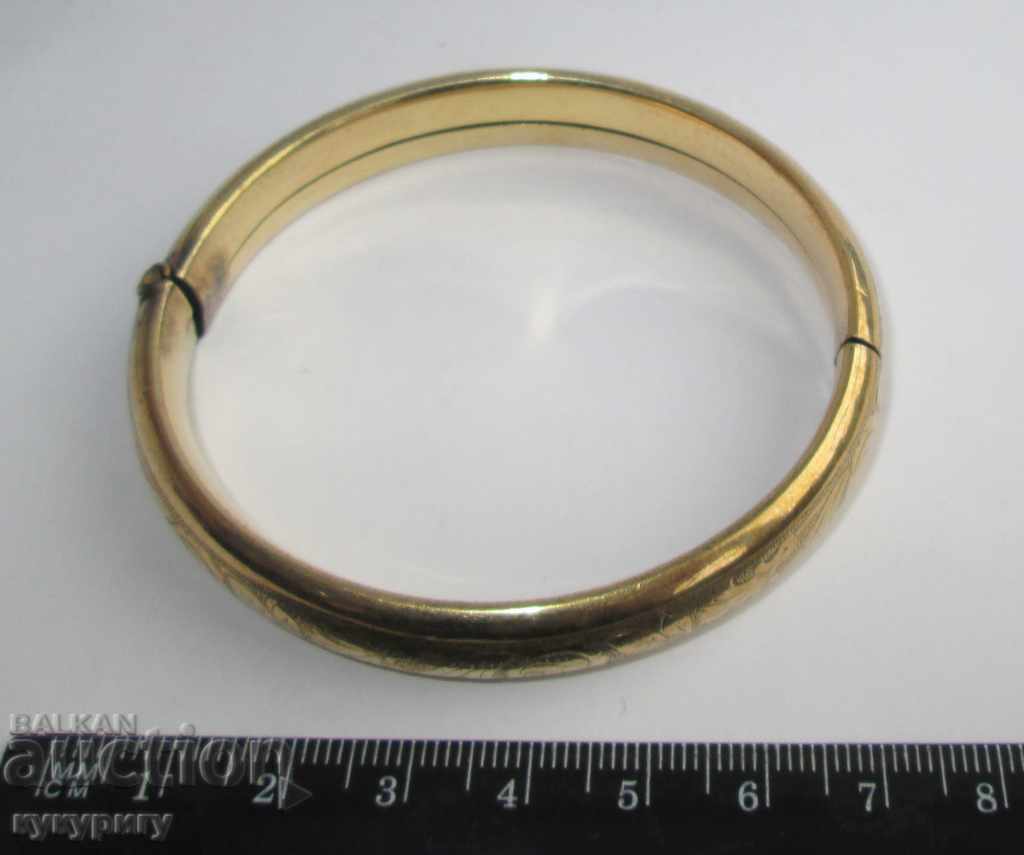 Vechi brățară de aur aurită cu ornamente trandafiri Germania - 7 Vechi brățară de aur aurită cu ornamente trandafiri Germania - 7