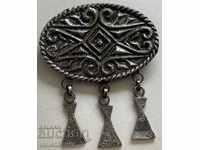 30257 Bulgaria women's brooch in ethnographic style 80s