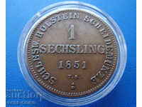 Schleswig-Holstein 1 Sessling 1851 Rare Original