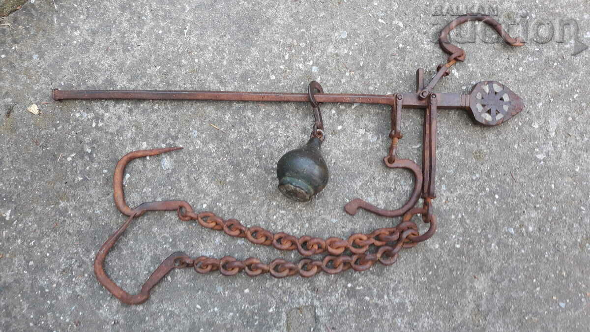 antique ottoman scales with mace, scales, wrought iron with price 71.00 BGN | € 36.30 antique ottoman scales with mace, scales, wrought iron with price 71.00 BGN | € 36.30