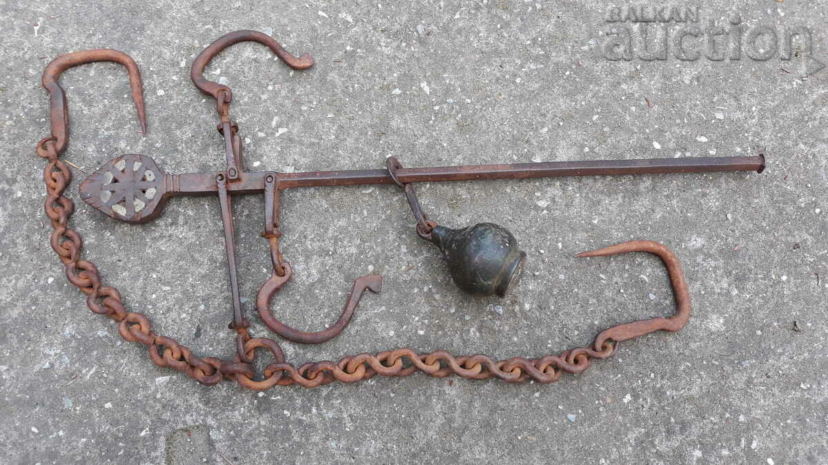 Delivery of antique ottoman scales with mace, scales, wrought iron Delivery of antique ottoman scales with mace, scales, wrought iron