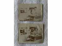VIOLIN EMBROIDERED PILLOWS BED PHOTO LOT 2 PCS