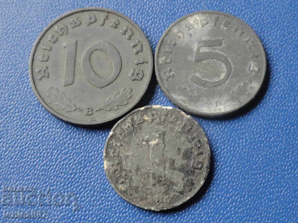 Δημοπρασία Γερμανία 1940-41 - 1, 5 και 10 πφένιχ