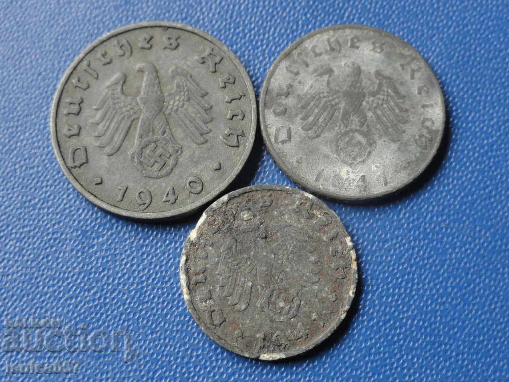 Delivery of Germany 1940-41 - 1, 5 and 10 pfennigs
